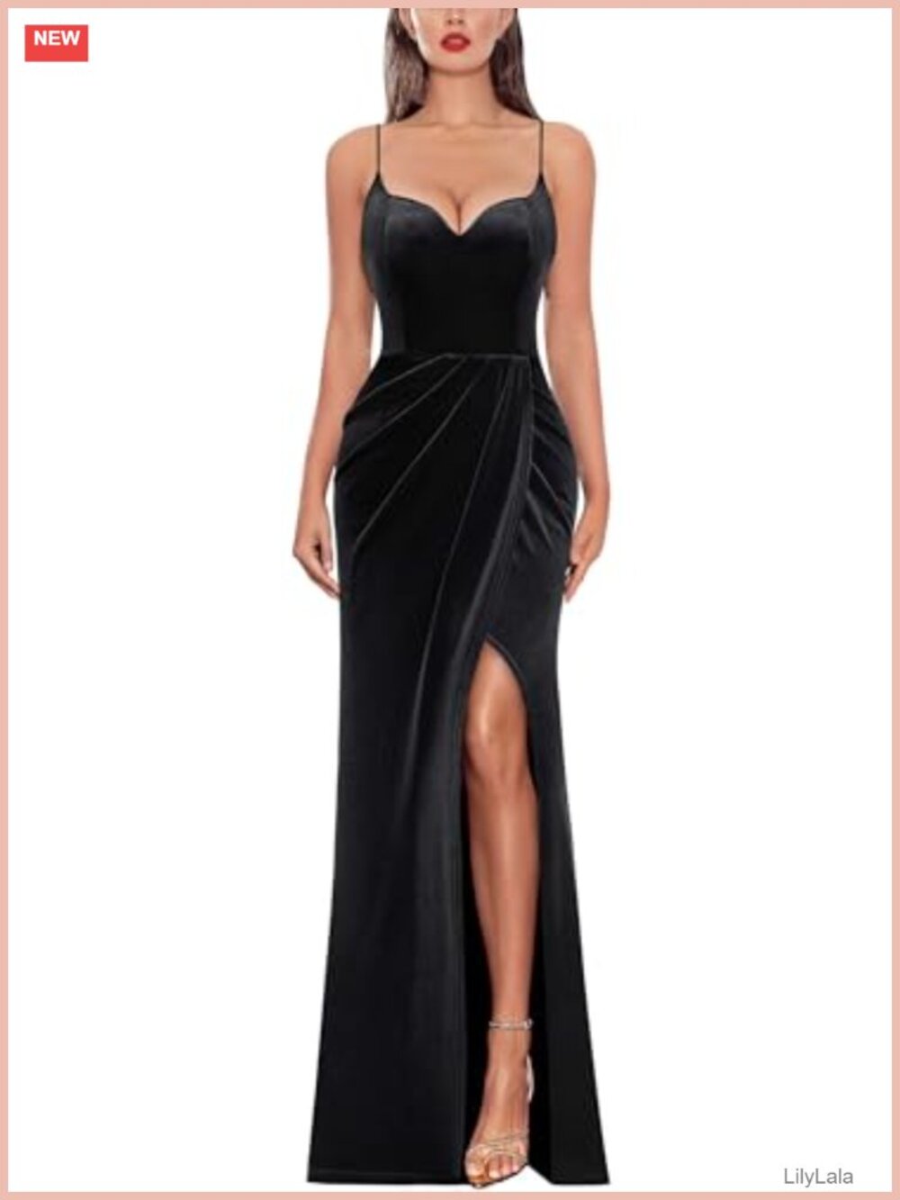 Sexy Spaghetti Strap Sweetheart Neck Mermaid Maxi Formal Prom Dress